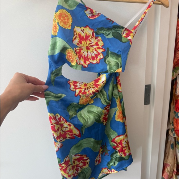 Aminah Mini Dress in Blue Floral - Picture 4 of 4